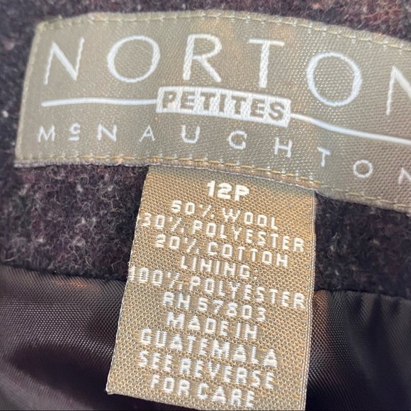 Norton Mcnaughton purple wool blend career blazer size 12P - Picture 5 of 5